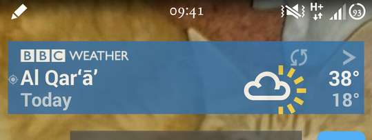 BBC Weather App Screenshot